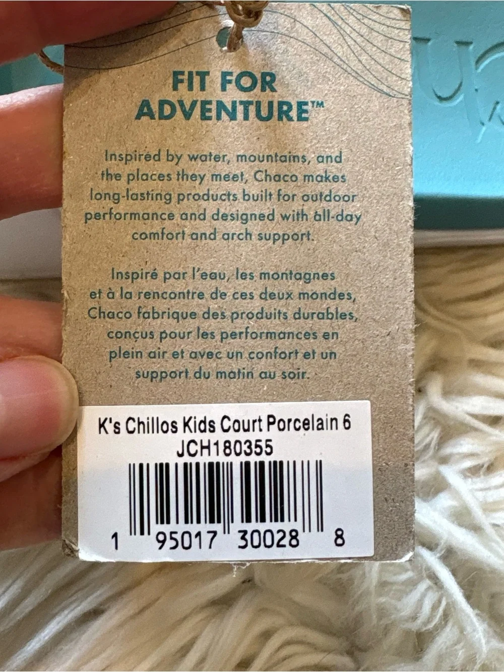 Chaco Chillos Kids Court Sandals Size 6 Porcelain Blue Yellow Strappy Slides NEW